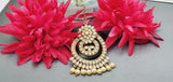 Boutique Style New High Quality Indian Designer Reverse Kundan Tikka Earrings Set