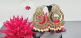 Boutique Style New High Quality Indian Designer Reverse Kundan Tikka Earrings Set
