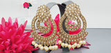 Boutique Style New High Quality Indian Designer Reverse Kundan Tikka Earrings Set
