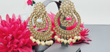 Boutique Style New High Quality Indian Designer Reverse Kundan Tikka Earrings Set