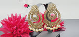 Boutique Style New High Quality Indian Designer Reverse Kundan Tikka Earrings Set