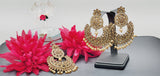 A Very Graceful High Quality Latest Stylish Indian Reverse Kundan Tikka Earrings Set