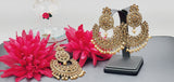 A Very Graceful High Quality Latest Stylish Indian Reverse Kundan Tikka Earrings Set