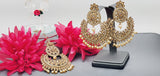 A Very Graceful High Quality Latest Stylish Indian Reverse Kundan Tikka Earrings Set