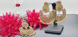 A Very Graceful High Quality Latest Stylish Indian Reverse Kundan Tikka Earrings Set
