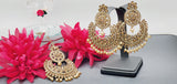 A Very Graceful High Quality Latest Stylish Indian Reverse Kundan Tikka Earrings Set