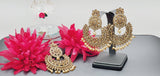 A Very Graceful High Quality Latest Stylish Indian Reverse Kundan Tikka Earrings Set