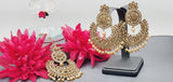 A Very Graceful High Quality Latest Stylish Indian Reverse Kundan Tikka Earrings Set
