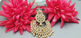 A Very Graceful High Quality Latest Stylish Indian Reverse Kundan Tikka Earrings Set