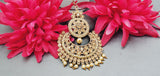 A Very Graceful High Quality Latest Stylish Indian Reverse Kundan Tikka Earrings Set