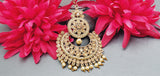 A Very Graceful High Quality Latest Stylish Indian Reverse Kundan Tikka Earrings Set