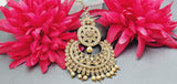 A Very Graceful High Quality Latest Stylish Indian Reverse Kundan Tikka Earrings Set