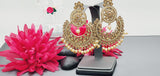 A Very Graceful High Quality Latest Stylish Indian Reverse Kundan Tikka Earrings Set