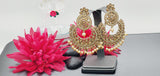 A Very Graceful High Quality Latest Stylish Indian Reverse Kundan Tikka Earrings Set