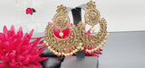 A Very Graceful High Quality Latest Stylish Indian Reverse Kundan Tikka Earrings Set