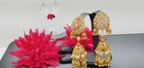 Totally Unique & Elegant High Quality Designer Collection In Indian Reverse Kundan Earrings Set