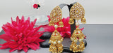 Totally Unique & Elegant High Quality Designer Collection In Indian Reverse Kundan Earrings Set