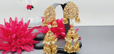 Totally Unique & Elegant High Quality Designer Collection In Indian Reverse Kundan Earrings Set