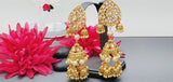 Totally Unique & Elegant High Quality Designer Collection In Indian Reverse Kundan Earrings Set