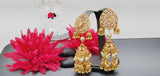 Totally Unique & Elegant High Quality Designer Collection In Indian Reverse Kundan Earrings Set