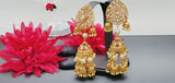 Totally Unique & Elegant High Quality Designer Collection In Indian Reverse Kundan Earrings Set