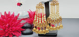 Gorgeous High Quality Latest Collection In Indian Reverse Kundan Pearl's Big Earrings Set