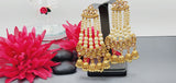 Gorgeous High Quality Latest Collection In Indian Reverse Kundan Pearl's Big Earrings Set