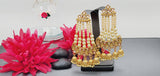 Gorgeous High Quality Latest Collection In Indian Reverse Kundan Pearl's Big Earrings Set