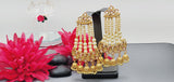 Gorgeous High Quality Latest Collection In Indian Reverse Kundan Pearl's Big Earrings Set