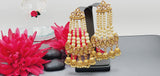 Gorgeous High Quality Latest Collection In Indian Reverse Kundan Pearl's Big Earrings Set