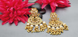 Boutique Style New High Quality Designer Collection In Indian Reverse Kundan Drop Big Earrings Set