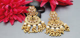 Boutique Style New High Quality Designer Collection In Indian Reverse Kundan Drop Big Earrings Set