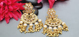Boutique Style New High Quality Designer Collection In Indian Reverse Kundan Drop Big Earrings Set