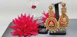 Astonishing Latest High Quality Designer Collection In Indian Kundan Polki Big Earrings Set
