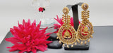 Astonishing Latest High Quality Designer Collection In Indian Kundan Polki Big Earrings Set