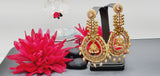Astonishing Latest High Quality Designer Collection In Indian Kundan Polki Big Earrings Set
