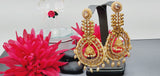 Astonishing Latest High Quality Designer Collection In Indian Kundan Polki Big Earrings Set