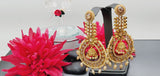 Astonishing Latest High Quality Designer Collection In Indian Kundan Polki Big Earrings Set