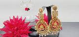 Astonishing Latest High Quality Designer Collection In Indian Kundan Polki Big Earrings Set
