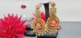Astonishing Latest High Quality Designer Collection In Indian Kundan Polki Big Earrings Set