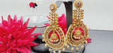 Astonishing Latest High Quality Designer Collection In Indian Kundan Polki Big Earrings Set