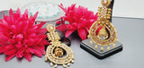 Astonishing Latest High Quality Designer Collection In Indian Kundan Polki Big Earrings Set