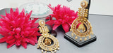 Astonishing Latest High Quality Designer Collection In Indian Kundan Polki Big Earrings Set