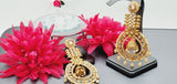 Astonishing Latest High Quality Designer Collection In Indian Kundan Polki Big Earrings Set