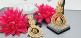 Astonishing Latest High Quality Designer Collection In Indian Kundan Polki Big Earrings Set