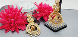 Astonishing Latest High Quality Designer Collection In Indian Kundan Polki Big Earrings Set