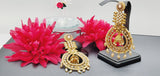 Astonishing Latest High Quality Designer Collection In Indian Kundan Polki Big Earrings Set