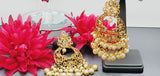 Designer Most Trendy Latest Collection In Reverse Kundan Big Earrings Set
