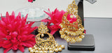 Designer Most Trendy Latest Collection In Reverse Kundan Big Earrings Set