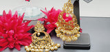 Designer Most Trendy Latest Collection In Reverse Kundan Big Earrings Set